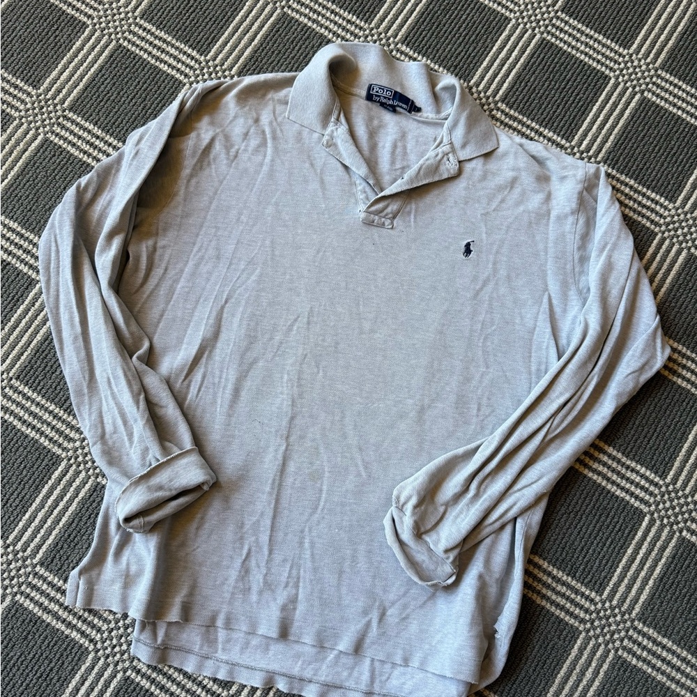 Polo by Ralph Lauren Men's Light Gray Polo Shirt